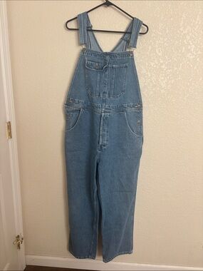 Classic Denim Overalls in Light Blue